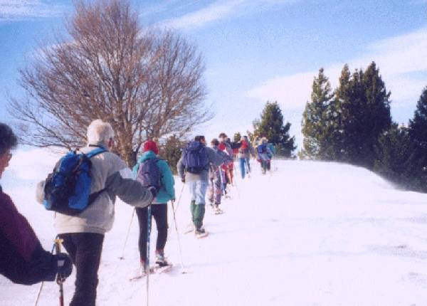 Randonn�e raquettes au mont Revard